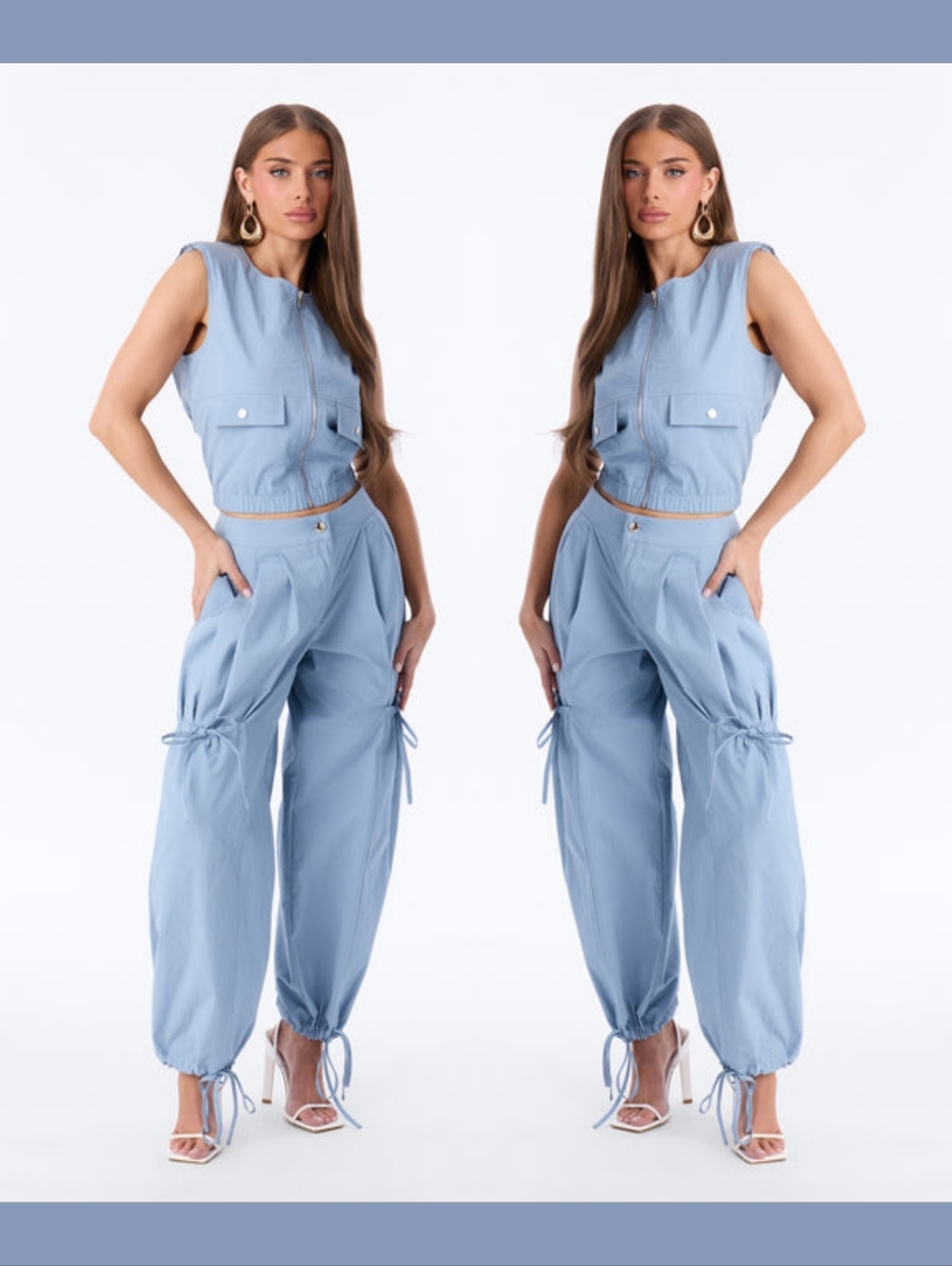 Delia Jogger Pant Set - Blue